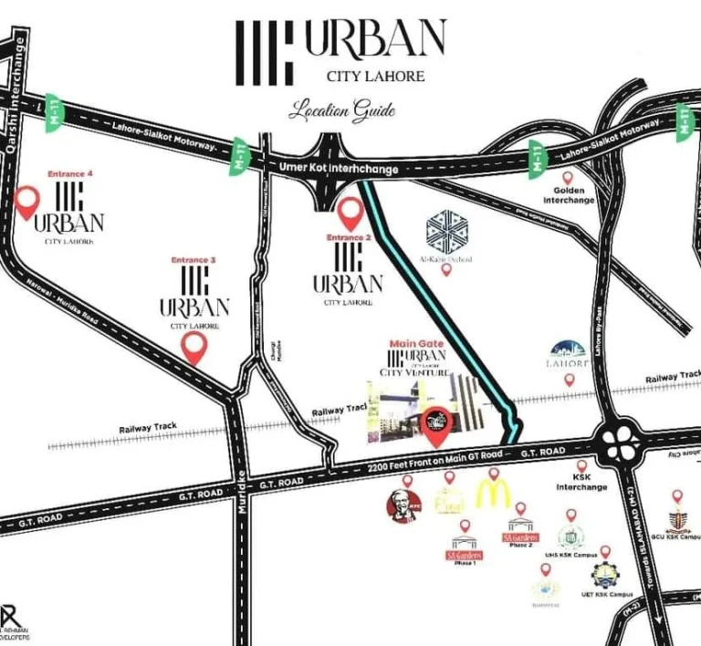 Urban city lahore location